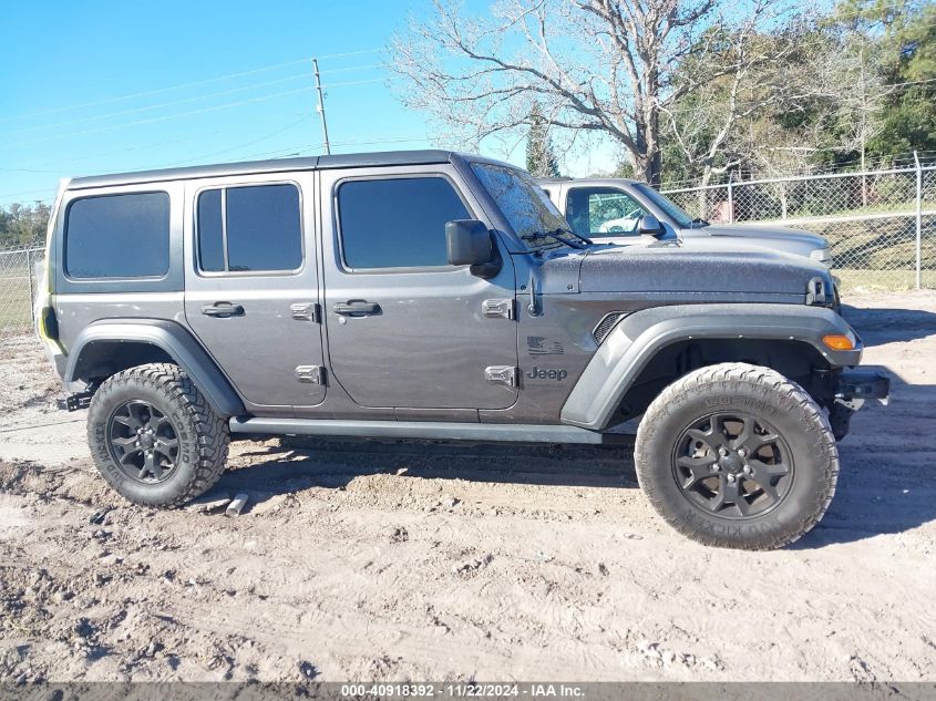 2021 Jeep Wrangler Unlimited Willys 4X4 VIN: 1C4HJXDN4MW681135 Lot: 40918392