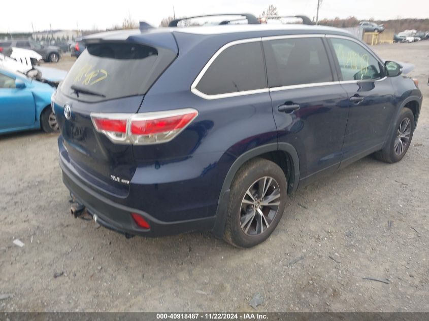 VIN 5TDJKRFH8GS233633 2016 Toyota Highlander, Xle V6 no.4