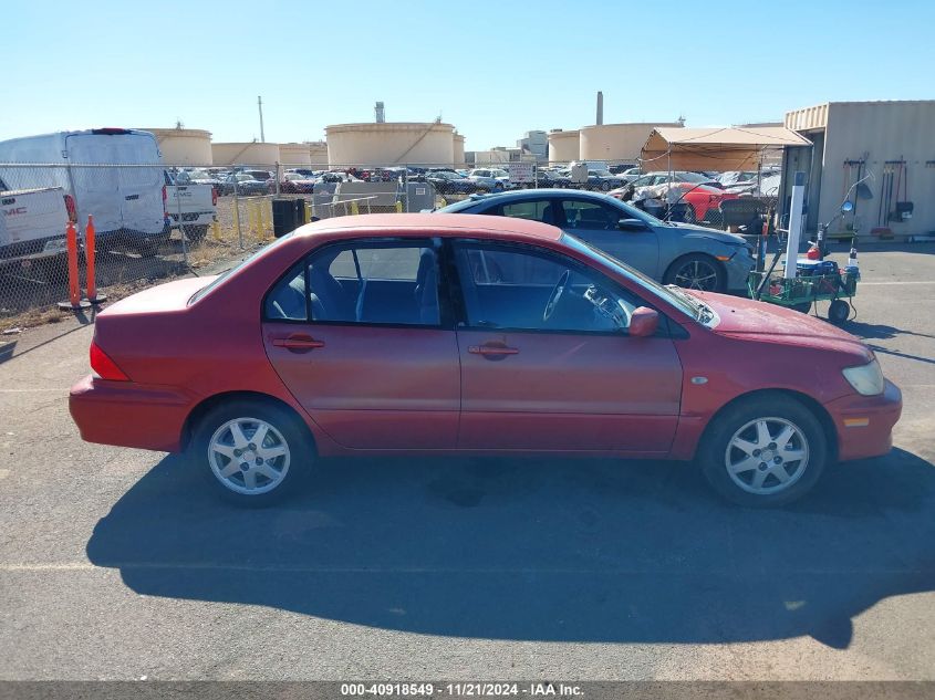 2002 Mitsubishi Lancer Ls VIN: JA3AJ36E62U079626 Lot: 40918549