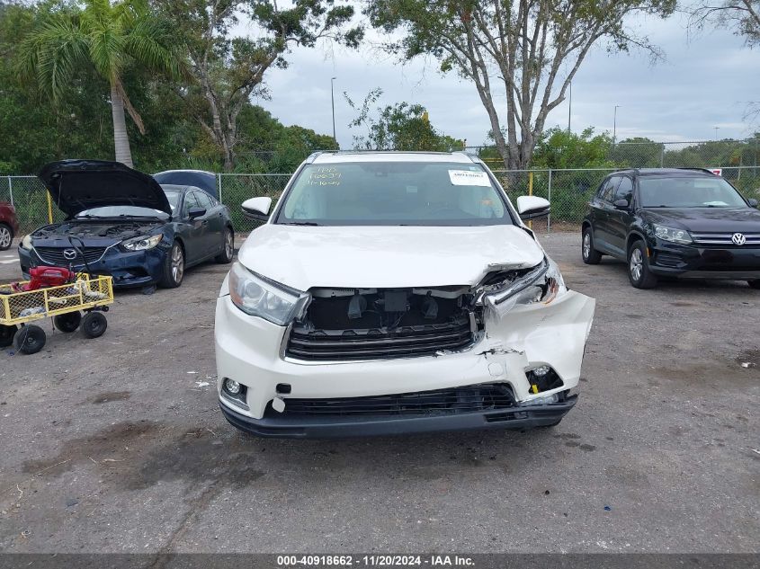 2016 Toyota Highlander Limited Platinum V6 VIN: 5TDDKRFH9GS277976 Lot: 40918662