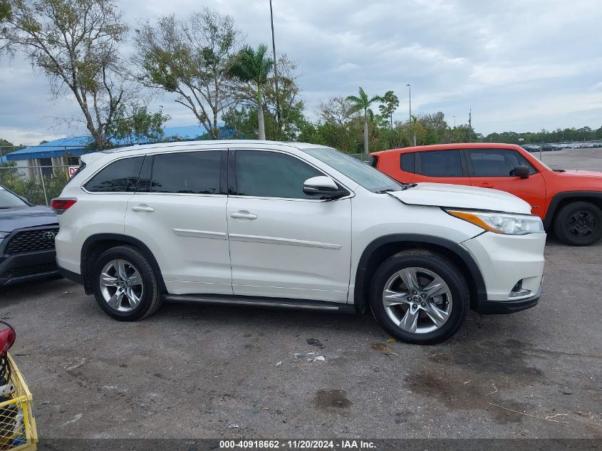 2016 Toyota Highlander Limited Platinum V6 VIN: 5TDDKRFH9GS277976 Lot: 40918662