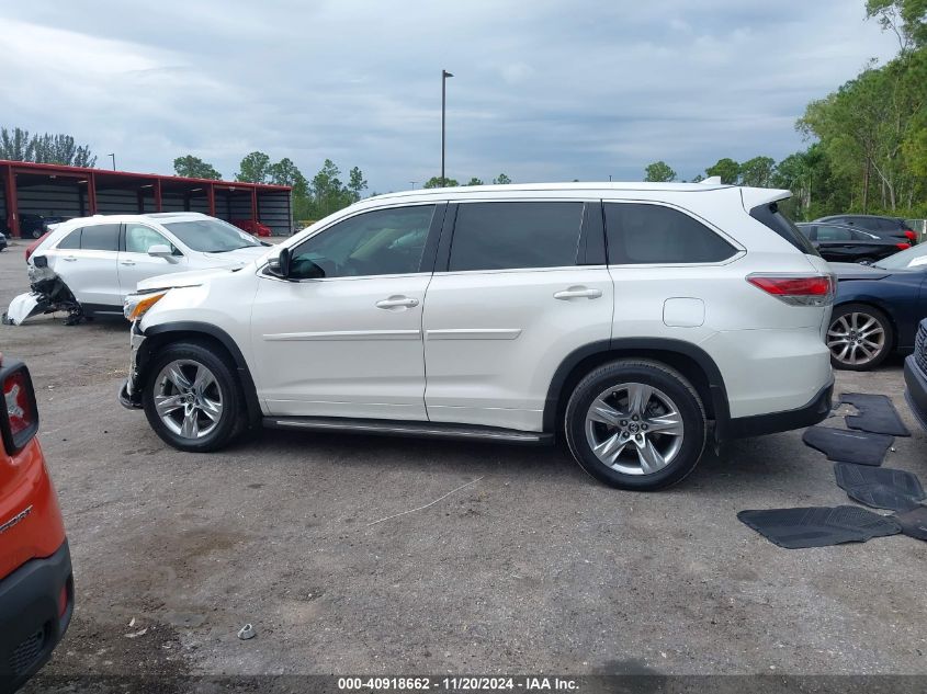 2016 Toyota Highlander Limited Platinum V6 VIN: 5TDDKRFH9GS277976 Lot: 40918662