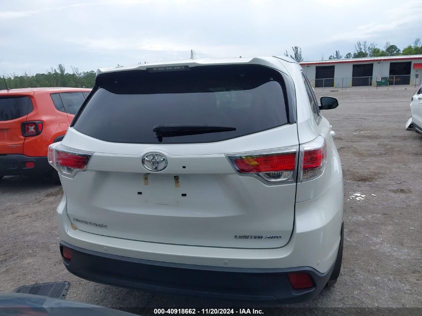 2016 Toyota Highlander Limited Platinum V6 VIN: 5TDDKRFH9GS277976 Lot: 40918662