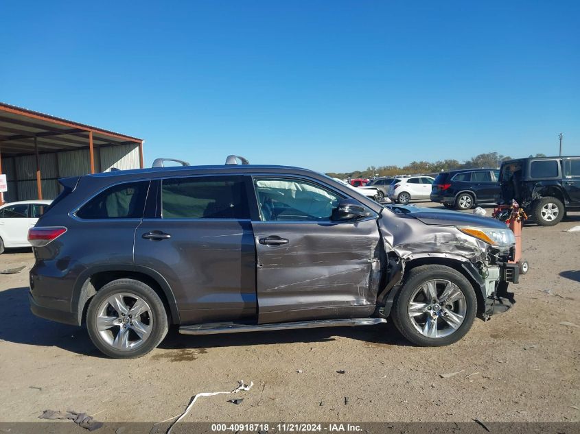 2016 Toyota Highlander Limited V6 VIN: 5TDYKRFHXGS187415 Lot: 40918718