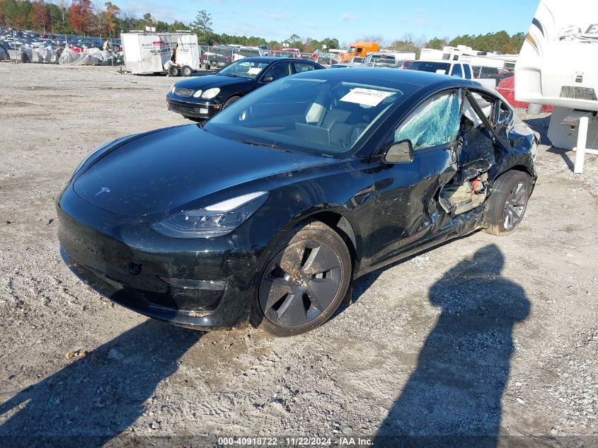 VIN 5YJ3E1EB5NF331549 2022 TESLA MODEL 3 no.2