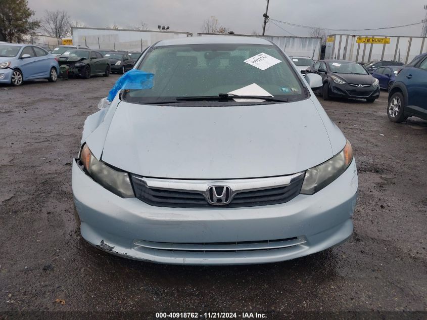 2012 Honda Civic Lx VIN: 2HGFB2F53CH527499 Lot: 40918762