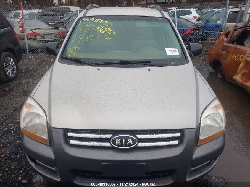 2008 Kia Sportage Lx V6 VIN: KNDJE723X87496384 Lot: 40918837