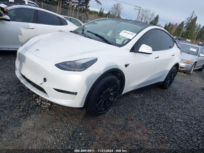 2023 Tesla Model Y Awd/Long Range Dual Motor All-Wheel Drive VIN: 7SAYGDEE3PF689489 Lot: 40918911