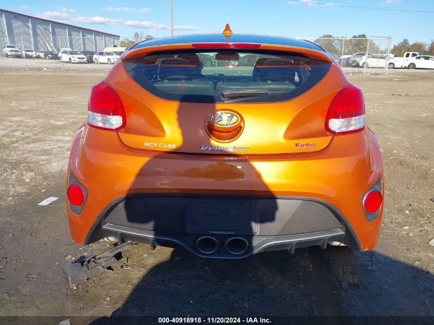 2013 HYUNDAI VELOSTER TURBO W/BLACK - KMHTC6AE0DU180429