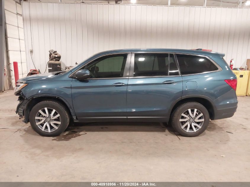 2019 Honda Pilot Ex-L VIN: 5FNYF6H51KB037373 Lot: 40918956