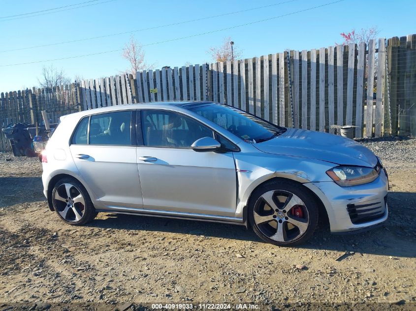 2016 Volkswagen Golf Gti Autobahn W/Performance Package 4-Door VIN: 3VW447AU6GM020855 Lot: 40919033