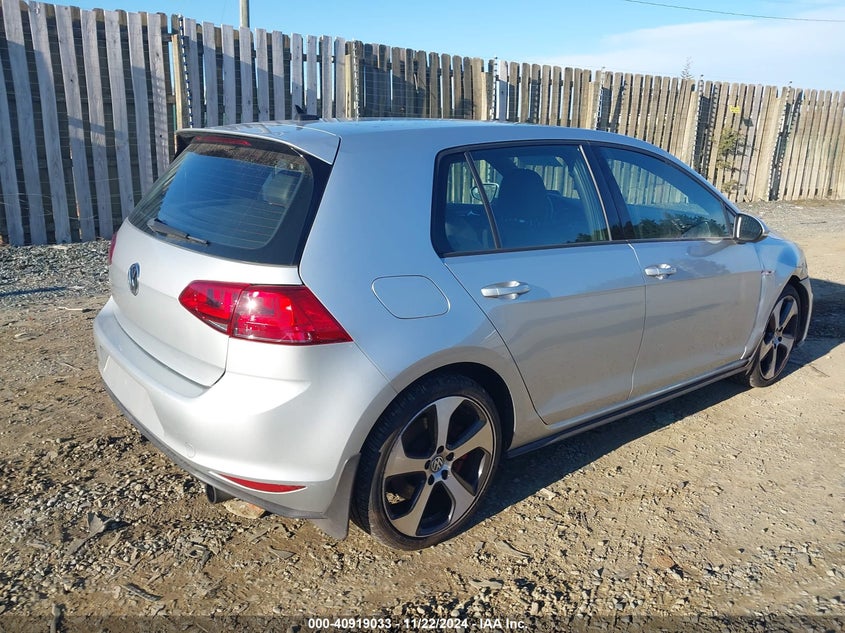 2016 VOLKSWAGEN GOLF GTI AUTOBAHN W/PERFORMANCE PACKAGE 4-DOOR - 3VW447AU6GM020855