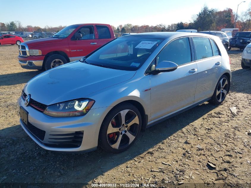 2016 Volkswagen Golf Gti Autobahn W/Performance Package 4-Door VIN: 3VW447AU6GM020855 Lot: 40919033