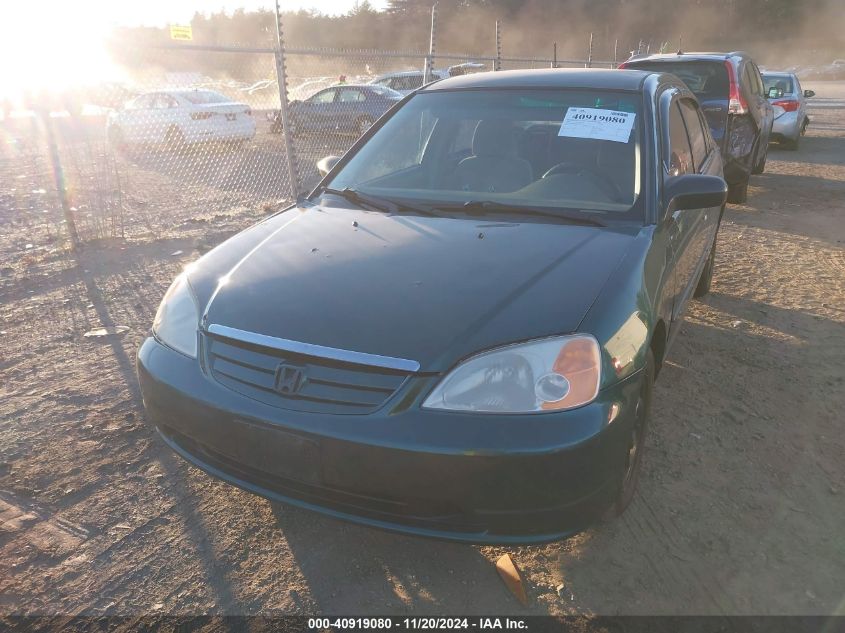 2001 Honda Civic Dx VIN: 2HGES15231H504329 Lot: 40919080