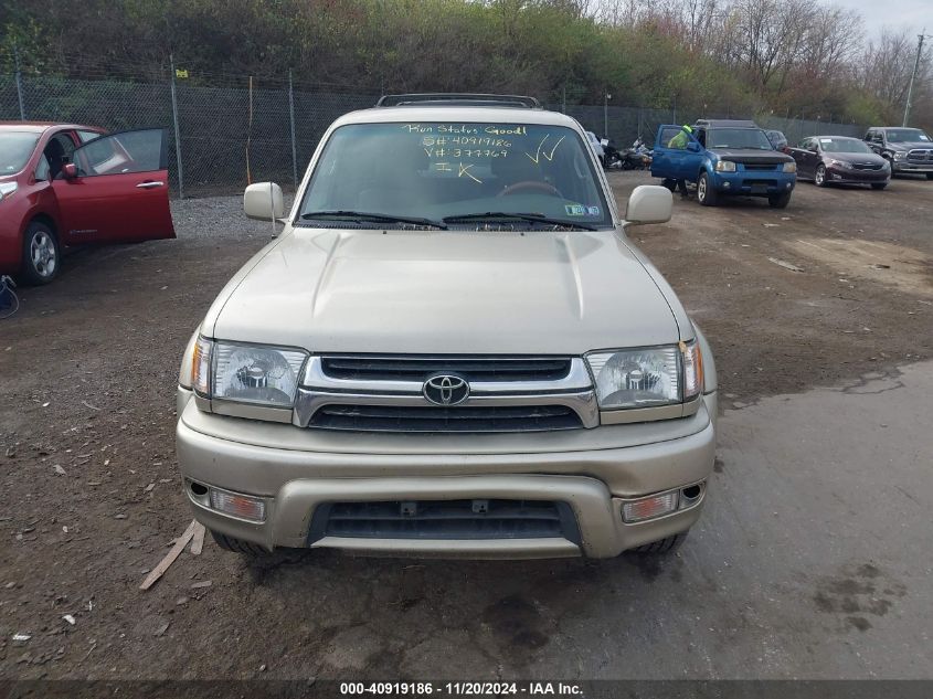 2002 Toyota 4Runner Limited V6 VIN: JT3HN87R820377769 Lot: 40919186