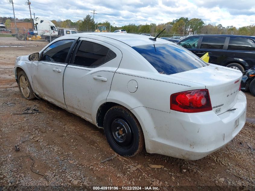 VIN 1C3CDZCB8DN730268 2013 Dodge Avenger, Sxt no.3