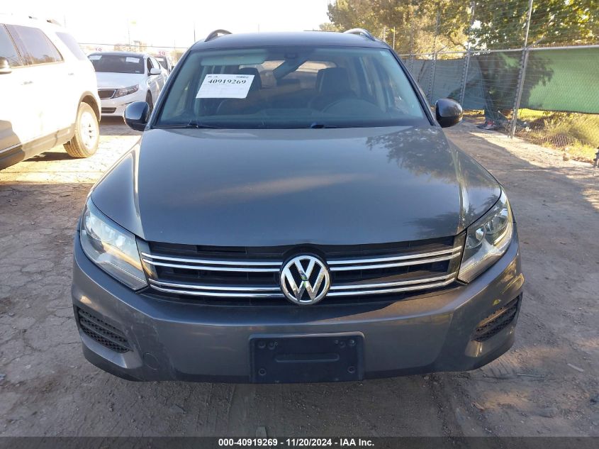 2016 Volkswagen Tiguan S VIN: WVGAV7AX1GW554628 Lot: 40919269