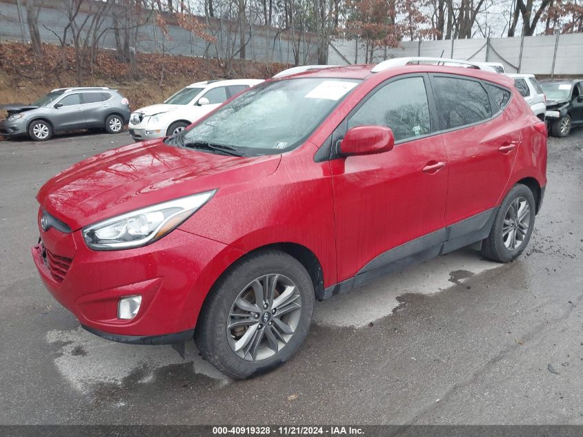 2014 Hyundai Tucson Se VIN: KM8JUCAG4EU917833 Lot: 40919328