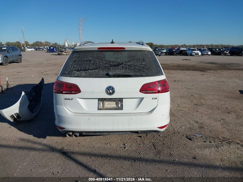 2015 Volkswagen Golf Sportwagen Tdi Sel 4-Door VIN: 3VWCA7AU8FM509843 Lot: 40919541