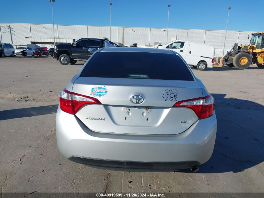 2016 Toyota Corolla Le VIN: 5YFBURHE4GP500180 Lot: 40919599