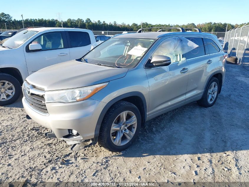 VIN 5TDDKRFHXFS141502 2015 Toyota Highlander, Limit... no.2