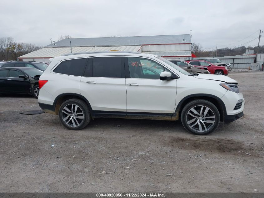 2017 Honda Pilot Elite VIN: 5FNYF6H0XHB092899 Lot: 40920056