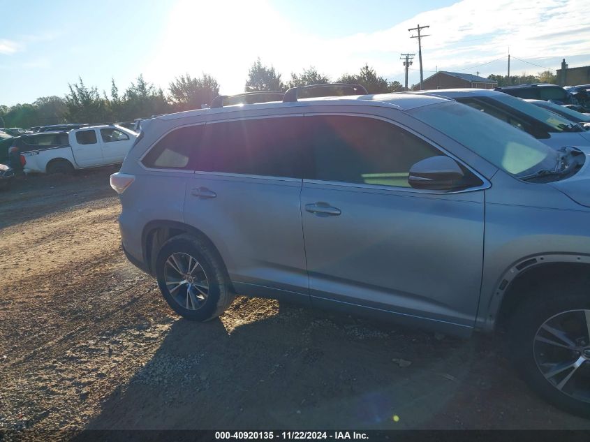 2016 Toyota Highlander Xle V6 VIN: 5TDKKRFH9GS138776 Lot: 40920135