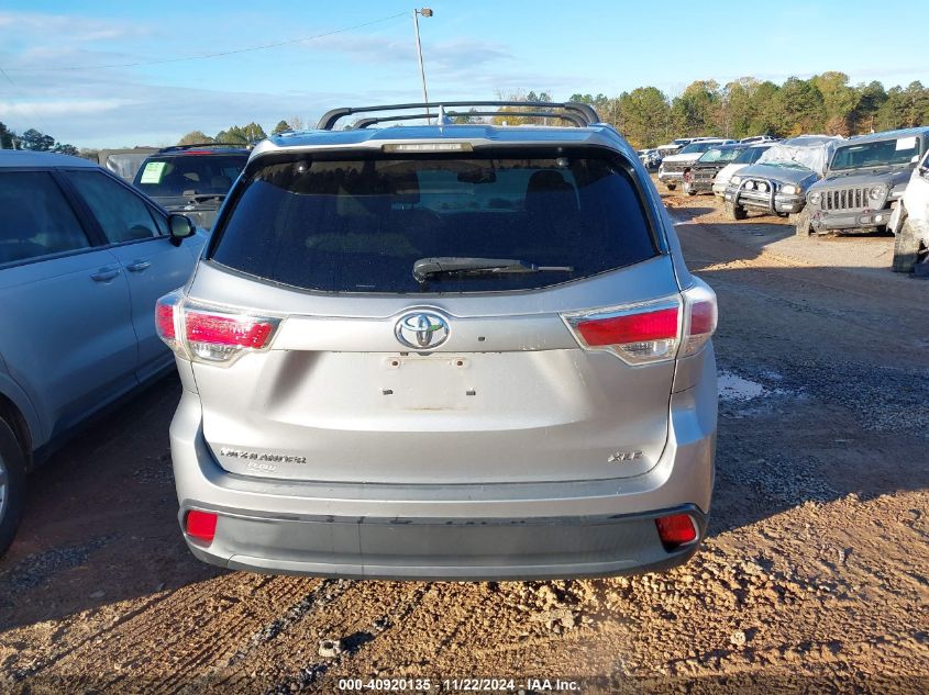 2016 Toyota Highlander Xle V6 VIN: 5TDKKRFH9GS138776 Lot: 40920135