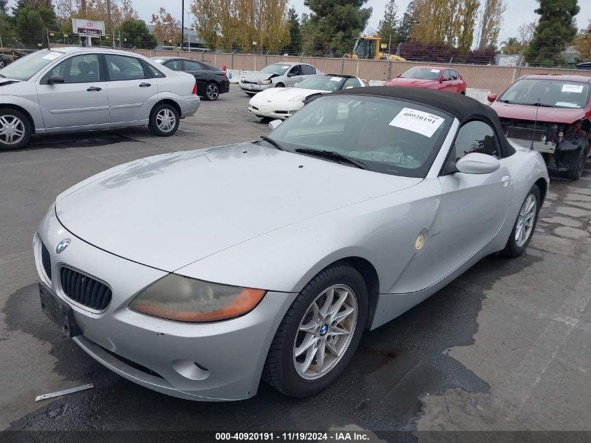 2003 BMW Z4 2.5I VIN: 4USBT33413LS44611 Lot: 40920191