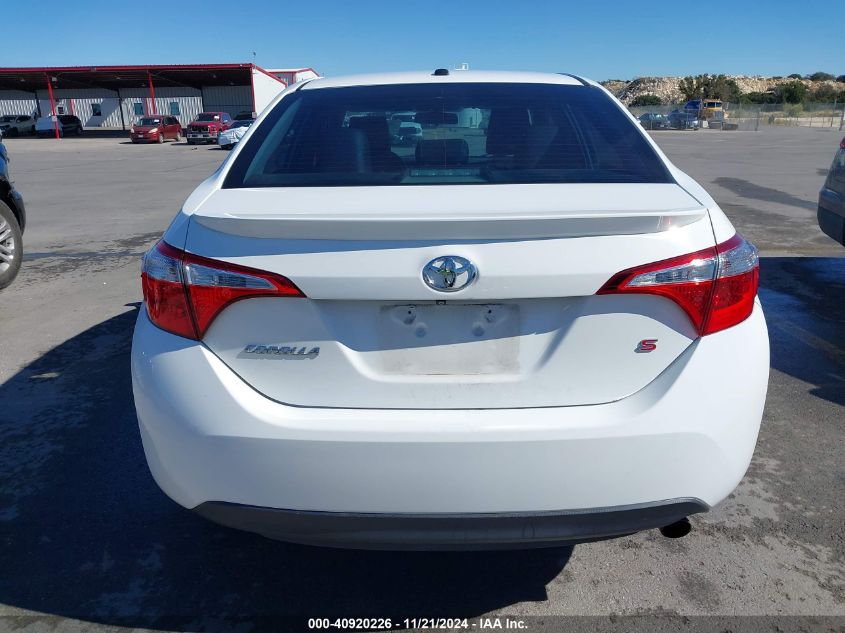 2016 TOYOTA COROLLA L/LE/LE PLS/PRM/S/S PLS - 5YFBURHE8GP391304