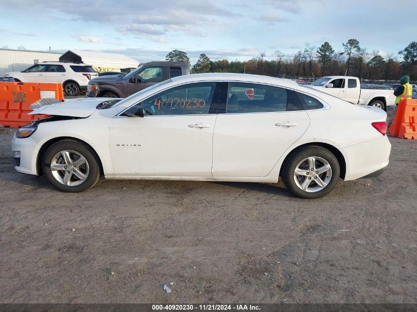 2022 Chevrolet Malibu Fwd Ls VIN: 1G1ZB5ST7NF209089 Lot: 40920230