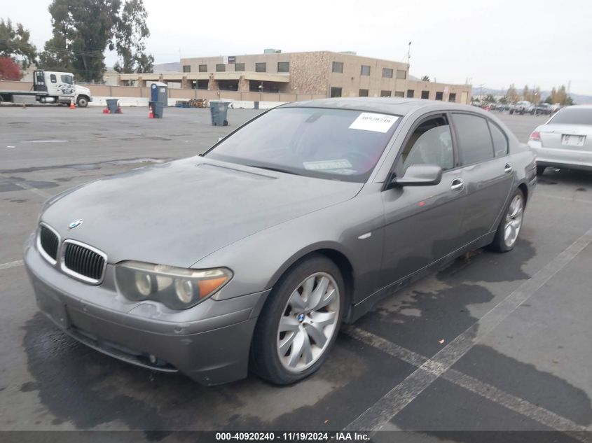 2005 BMW 745Li VIN: WBAGN63585DS58337 Lot: 40920240