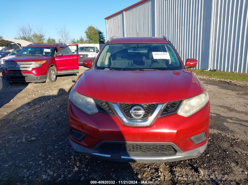 2015 Nissan Rogue Sv VIN: KNMAT2MT9FP517289 Lot: 40920332