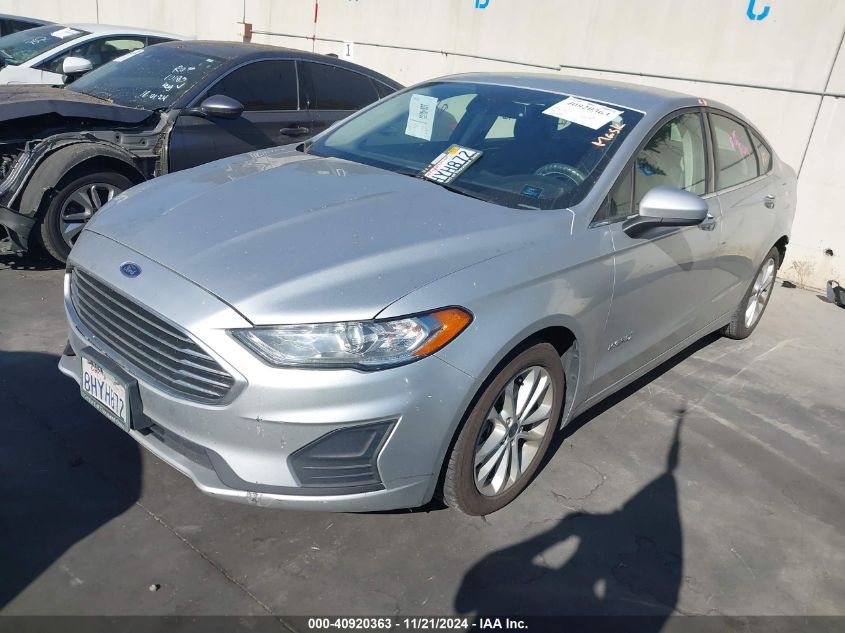 VIN 3FA6P0LU2KR201606 2019 Ford Fusion, Hybrid SE no.2