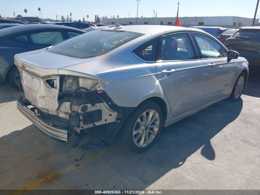 VIN 3FA6P0LU2KR201606 2019 Ford Fusion, Hybrid SE no.4