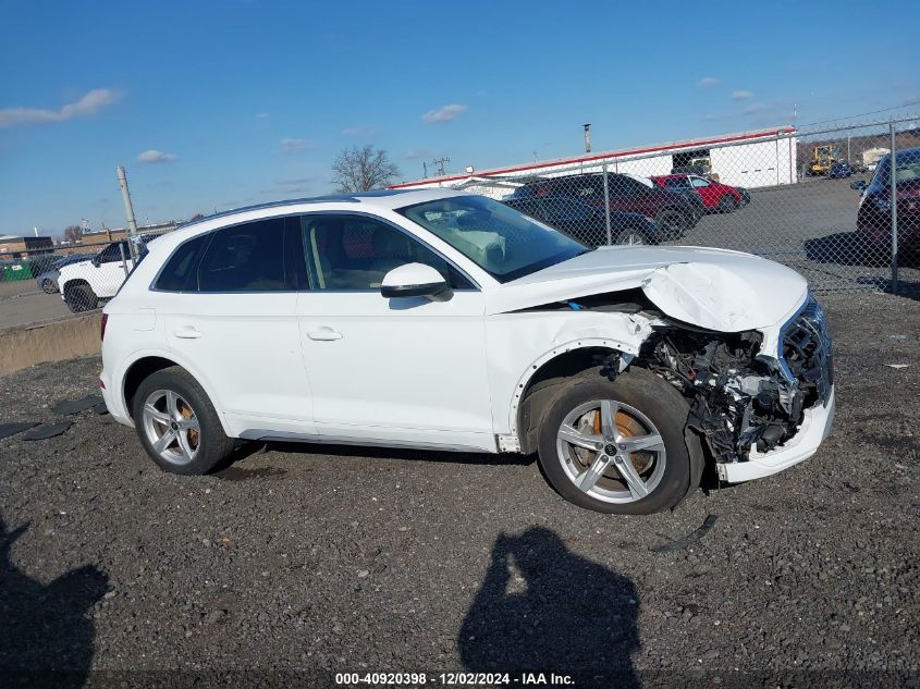 2021 Audi Q5 Premium VIN: WA1AAAFY7M2091647 Lot: 40920398