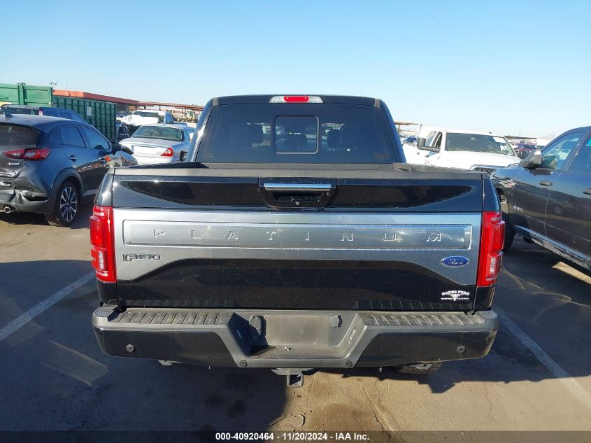 2016 Ford F-150 Platinum VIN: 1FTEW1EG3GFD20422 Lot: 40920464