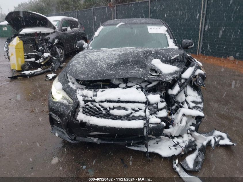 2019 Infiniti Q50 3.0T Red Sport 400 VIN: JN1FV7AR1KM800239 Lot: 40920482