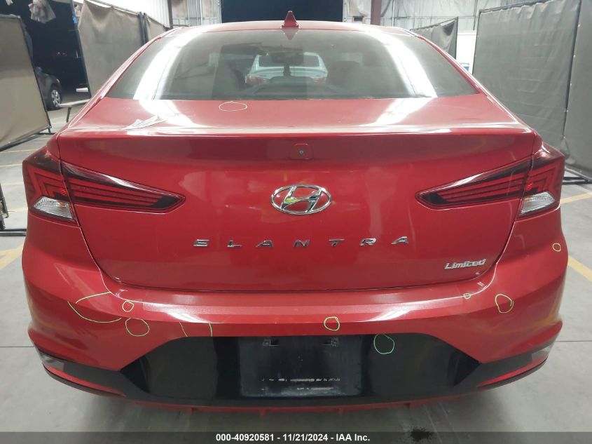 2019 Hyundai Elantra Limited VIN: KMHD84LF4KU885649 Lot: 40920581