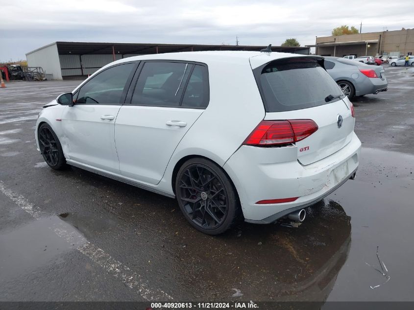 2020 Volkswagen Golf Gti 2.0T Autobahn/2.0T S/2.0T Se VIN: 3VW6T7AUXLM004213 Lot: 40920613