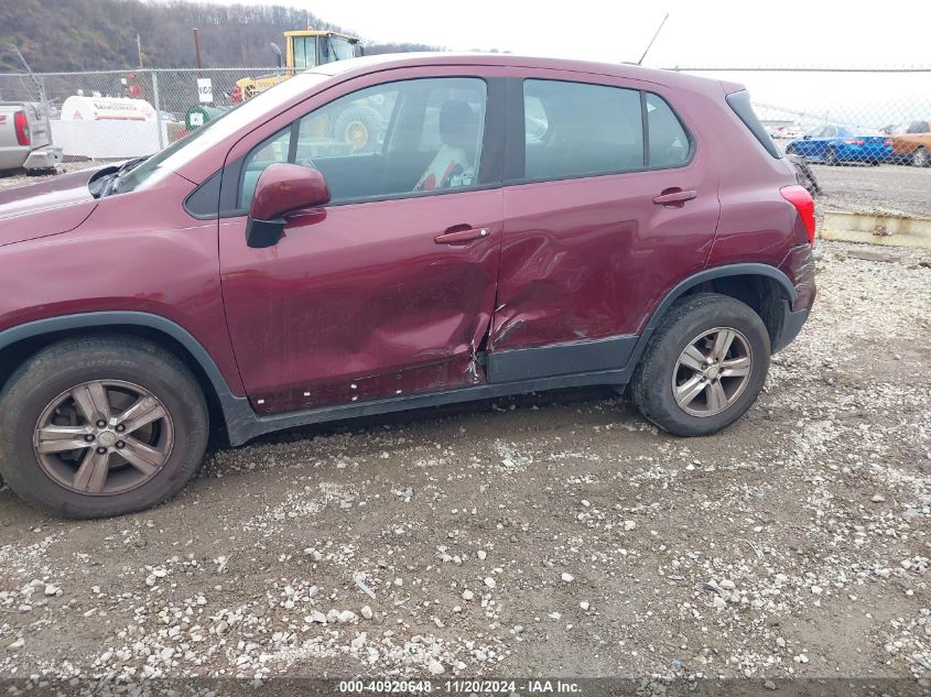 2017 Chevrolet Trax Ls VIN: 3GNCJNSB7HL275344 Lot: 40920648