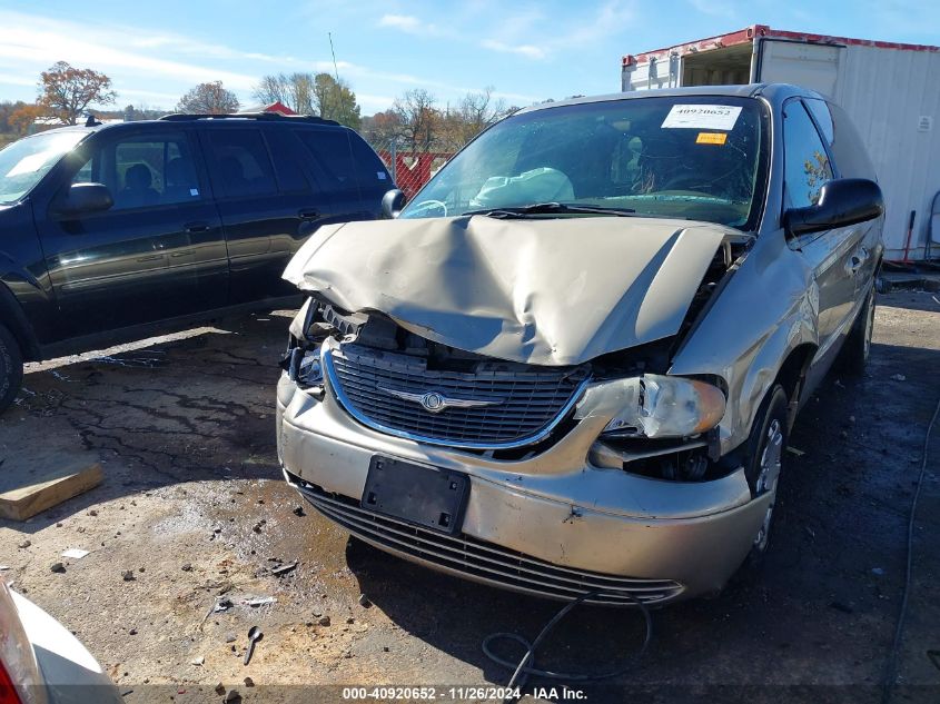 2002 Chrysler Town & Country Lx VIN: 2C4GP44322R574839 Lot: 40920652