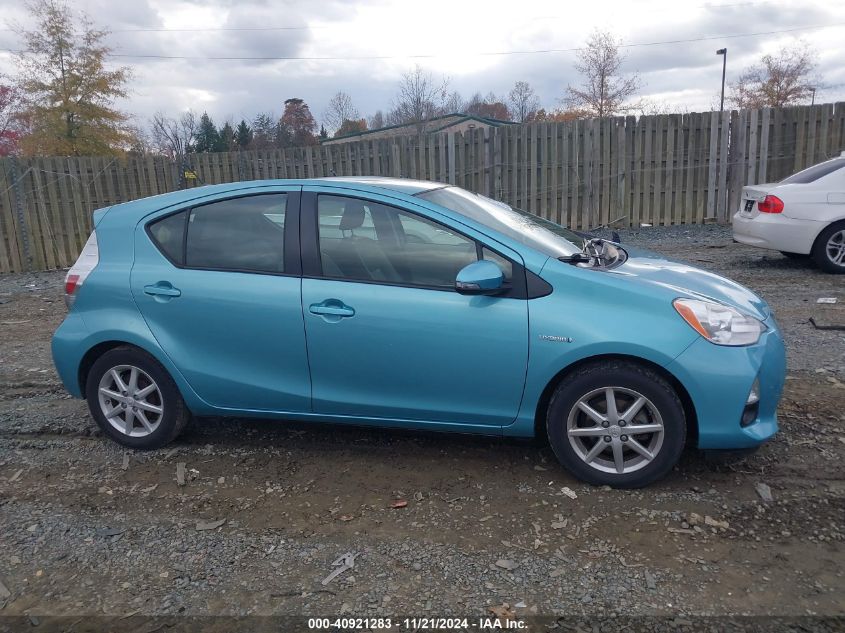 2012 Toyota Prius C Four VIN: JTDKDTB35C1007465 Lot: 40921283