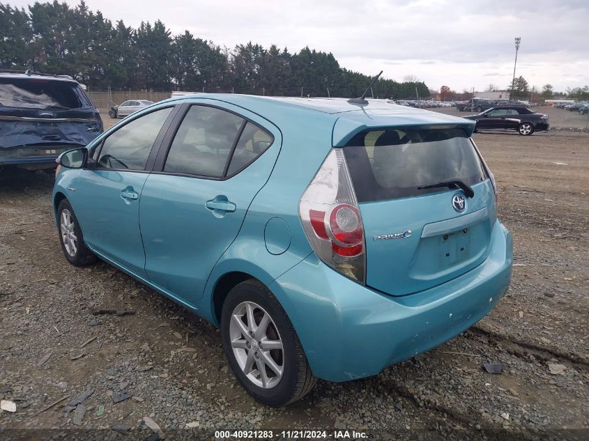 2012 Toyota Prius C Four VIN: JTDKDTB35C1007465 Lot: 40921283