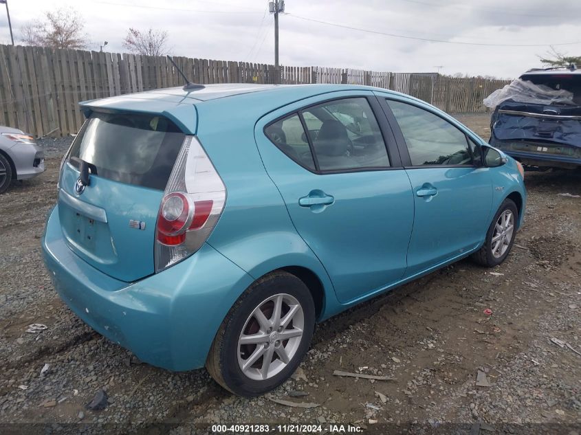 2012 Toyota Prius C Four VIN: JTDKDTB35C1007465 Lot: 40921283