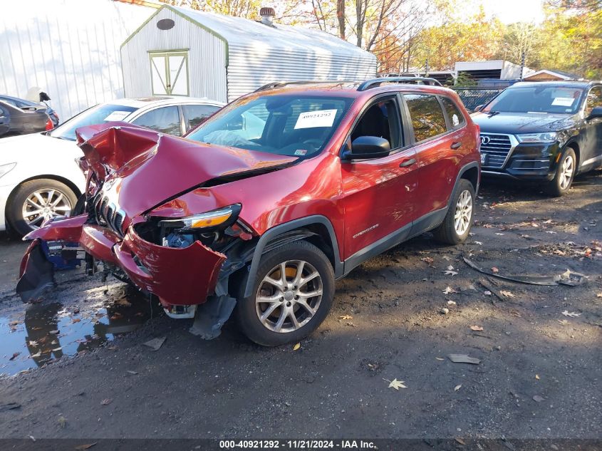 2016 Jeep Cherokee Sport VIN: 1C4PJLABXGW207547 Lot: 40921292