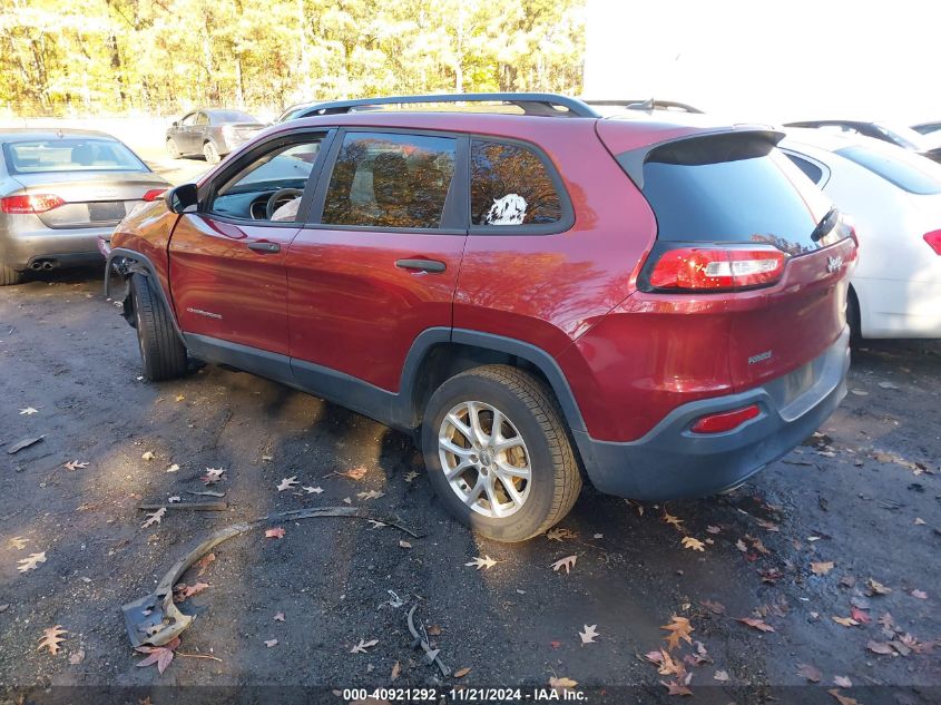 2016 Jeep Cherokee Sport VIN: 1C4PJLABXGW207547 Lot: 40921292