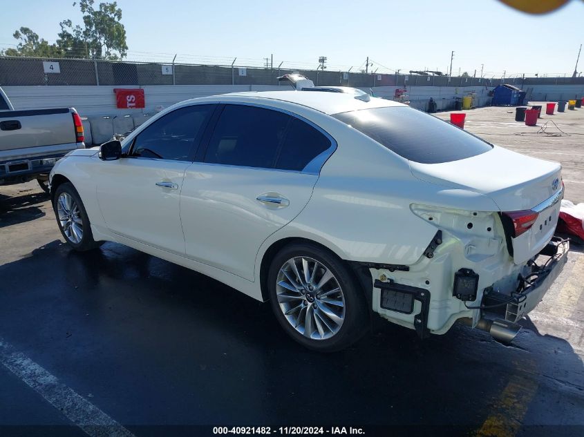 2021 Infiniti Q50 Luxe VIN: JN1EV7BP7MM700805 Lot: 40921482