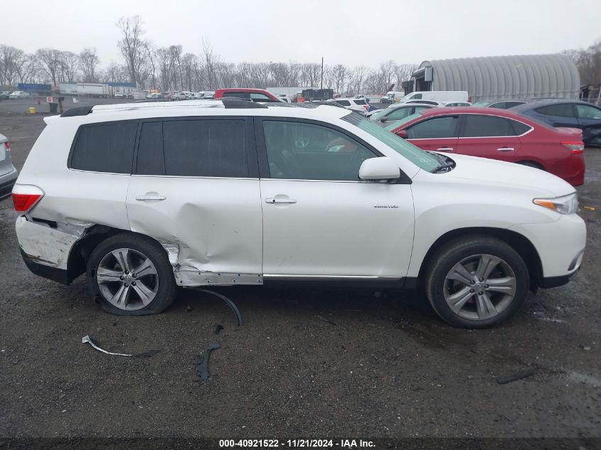 2013 Toyota Highlander Limited V6 VIN: 5TDDK3EH1DS205468 Lot: 40921522