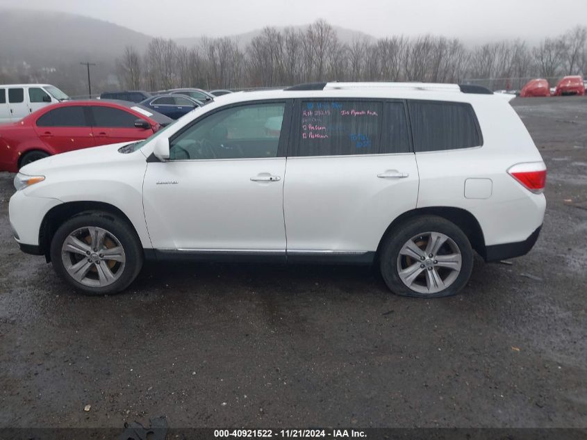 2013 Toyota Highlander Limited V6 VIN: 5TDDK3EH1DS205468 Lot: 40921522